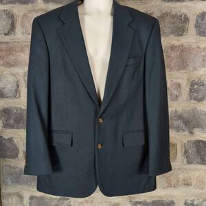 Oscar de la Renta Menswear Blazer Cashmere Blend Green Size 42L Sport‎ Coat